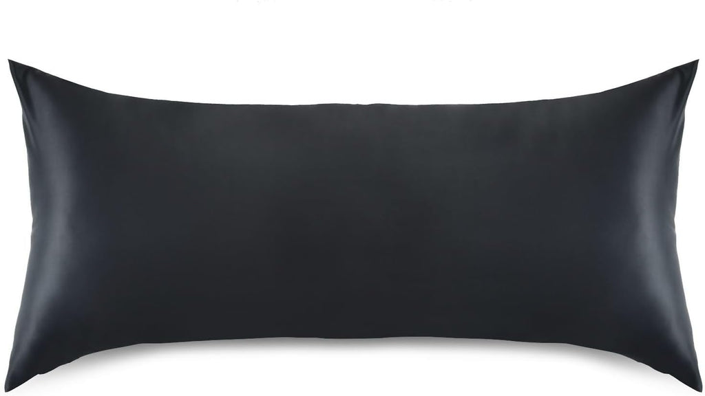 Black Color Pillow Covers Silk Pillowcase for Hair and Skin Soft and Smooth Cooling Satin Pillowcase Queen Size Pillow Case for Bed Hot…