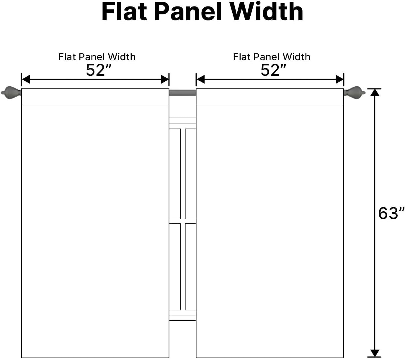 H.VERSAILTEX White Curtains Thermal Insulated Window Treatment Panels Room Darkening Privacy Assured Drapes for Living Room Bac…