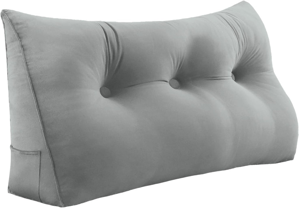 Wedge Pillow Headboard, Bed Wedge Pillow for Headboard, Headboard Pillow Queen, Back Support Cushion for Sitting up in Bed - Features…