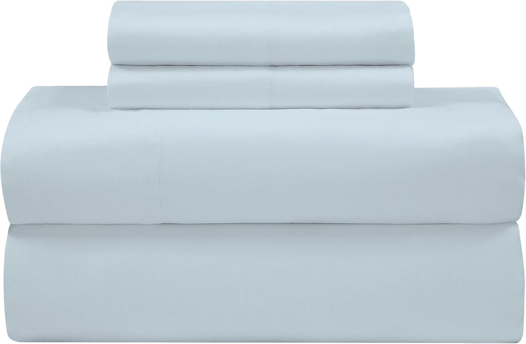 Royalelinens ROYALE LINENS Bamboo Viscose Queen Sheet Set - Cooling Bed Sheet Set - 1 Fitted, 1 Flat & 2 Pillowcase - Fits Up to 16" - Orga…