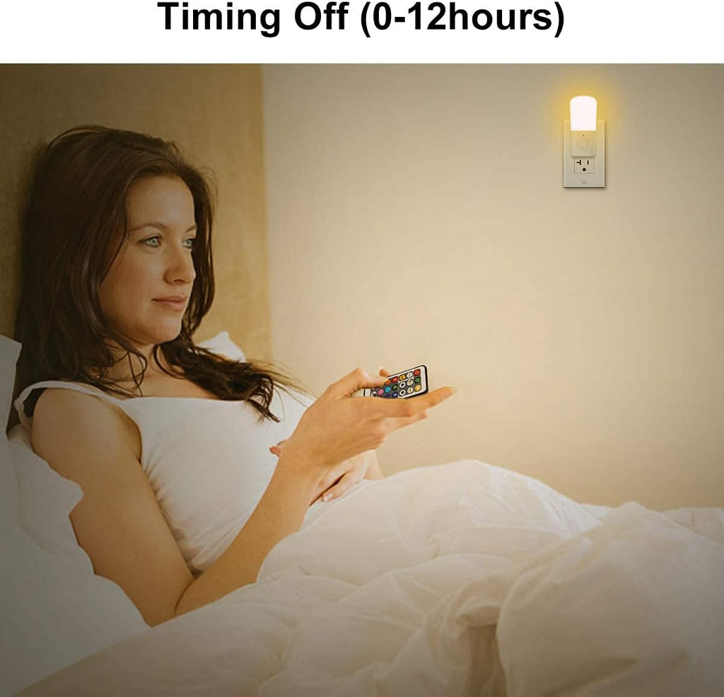 L LOHAS LED Kids Night Lights Plug in, RGB Color Changing Plug into Wall Lights Remote, Rainbow Dimmable Girls Night Light Switch…
