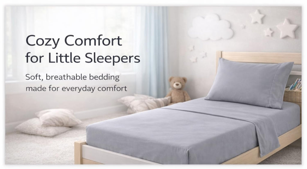 EVERYDAY KIDS 3 Piece Toddler Sheet Set - Soft Breathable Microfiber Toddler Bedding - Includes a Flat Sheet, a Fitted Sheet and a…