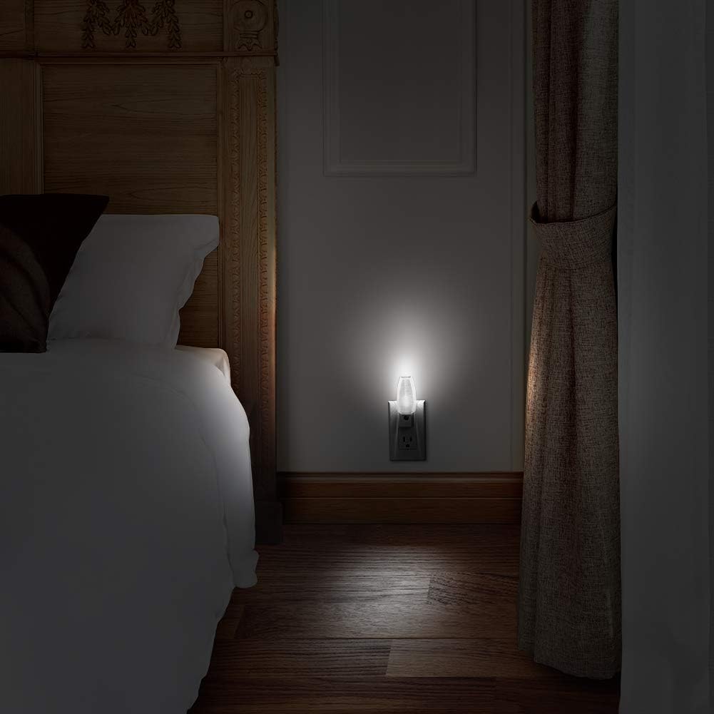 Emotionlite Plug in Night Light, Neutral White LED Nightlight, Dusk to Dawn Sensor, Kids, Nursery, Bedroom, Bathroom, Hallway, Stairs…