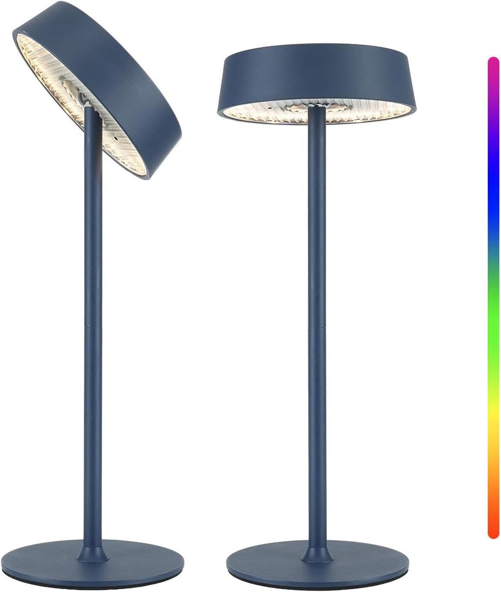 Cordless Lamp, Rechargeable Table Lamp, Battery Operated, RGB Dimmable Touch Control, 3 Color Temperatures, LED Memory Function, Portable…