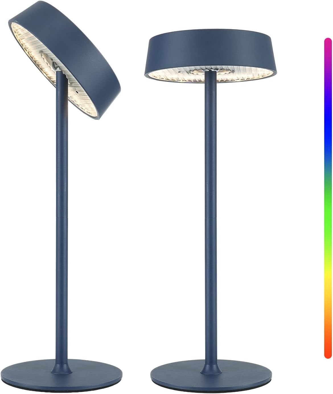 Cordless Lamp, Rechargeable Table Lamp, Battery Operated, RGB Dimmable Touch Control, 3 Color Temperatures, LED Memory Function, Portable…