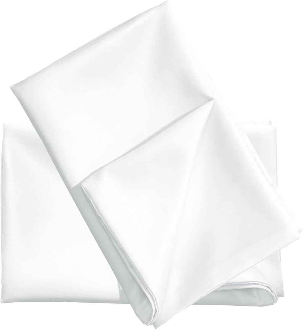 uxcell 2 Pack Silk Satin Pillowcase for Hair and Skin, Cool, Silky, Soft Breathable Pillow Cases King Size 20x36 Inch Sateen Pillowcase Sno…