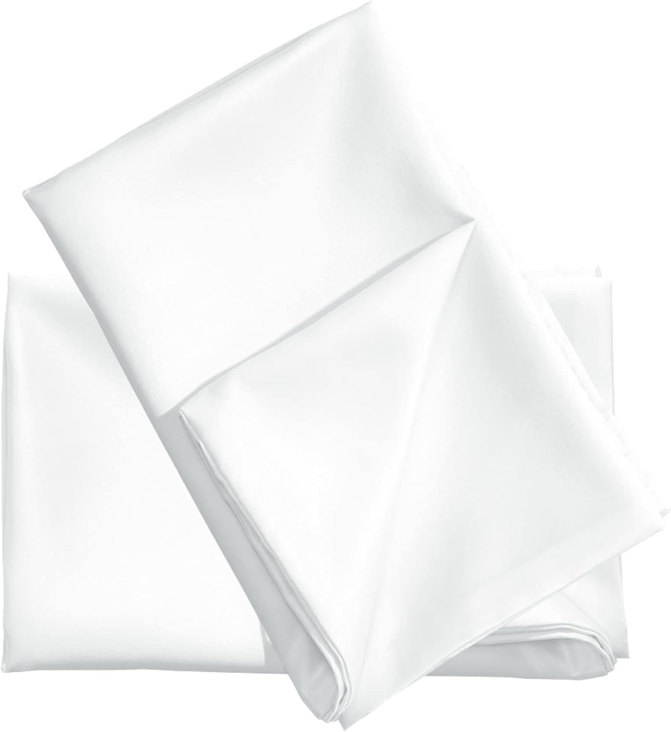 uxcell 2 Pack Silk Satin Pillowcase for Hair and Skin, Cool, Silky, Soft Breathable Pillow Cases King Size 20x36 Inch Sateen Pillowcase Sno…