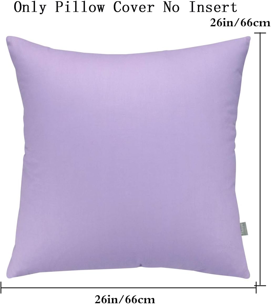 Thmyo 4-Pack 100% Cotton Comfortable Solid Decorative Throw Pillow Case, Thmyo Square Cushion Cover Pillowcase Sublimation Blank Pillow Cove…