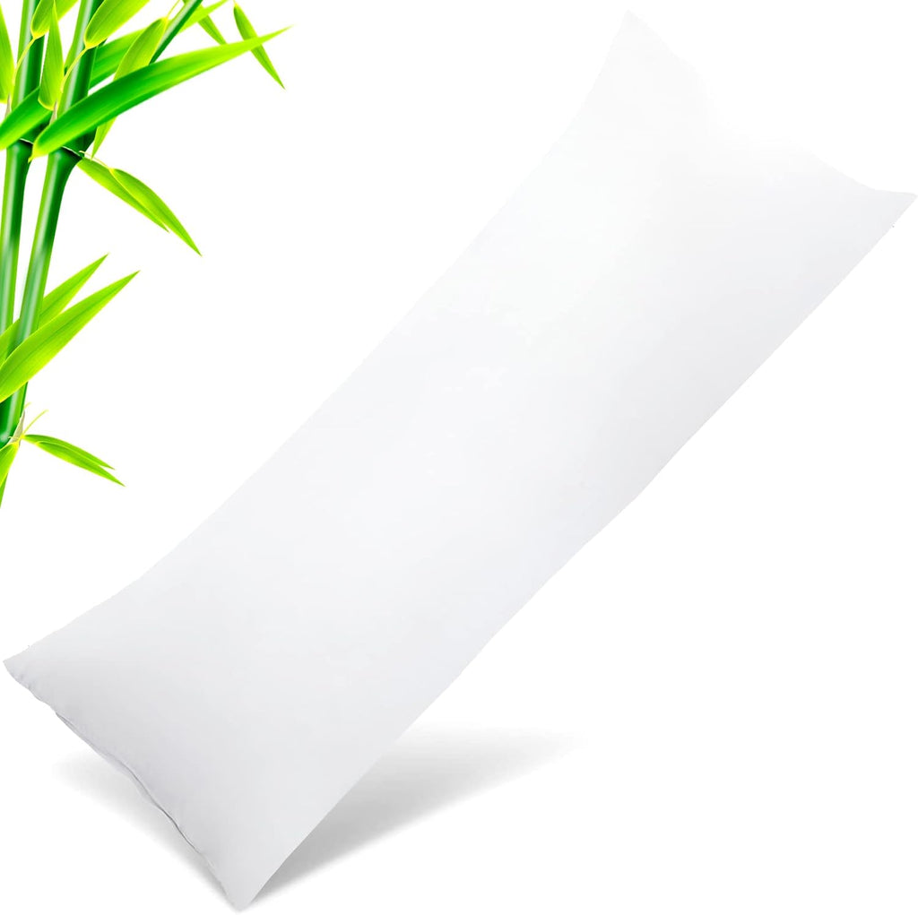 Body Cooling Pillow Cases Cover, Bamboo Rayon White Body Pillowcases with Zipper Closure, Cool and Breathable Pillow Case for Hot…