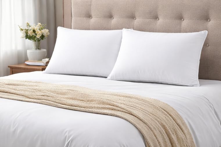 Bed Pillows Queen Size Pack of 2, Comfortable Pillows for Stomach, Back and Side Sleeper