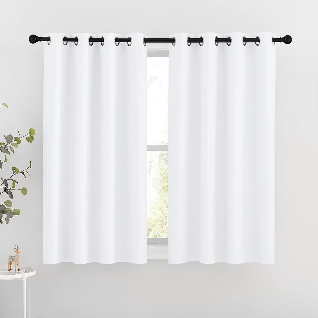 NICETOWN White Room Darkening Curtain Panels - Tripe Weave Thermal Insulated Grommet Room Darkening Window Draperies and Curtains for…