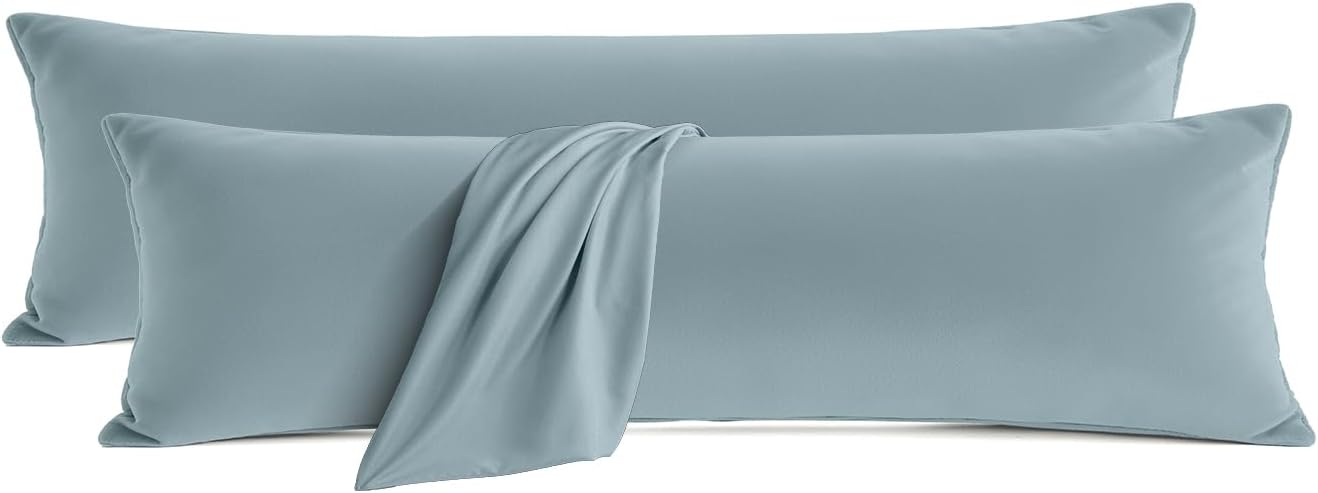 QJFabricCO Q&J Fabric Co. Body Pillow Pillowcase Set of 2, Brushed Microfiber 20x54 Pillow Cases, Soft, Wrinkle-Free, Fade-Resistant, Pillow…