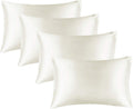Bedelite Satin Pillowcase for Hair and Skin, Super Soft Similar to Silk Pillow Cases 4 Pack with Envelope Closure, Cooling Pillowcases for…