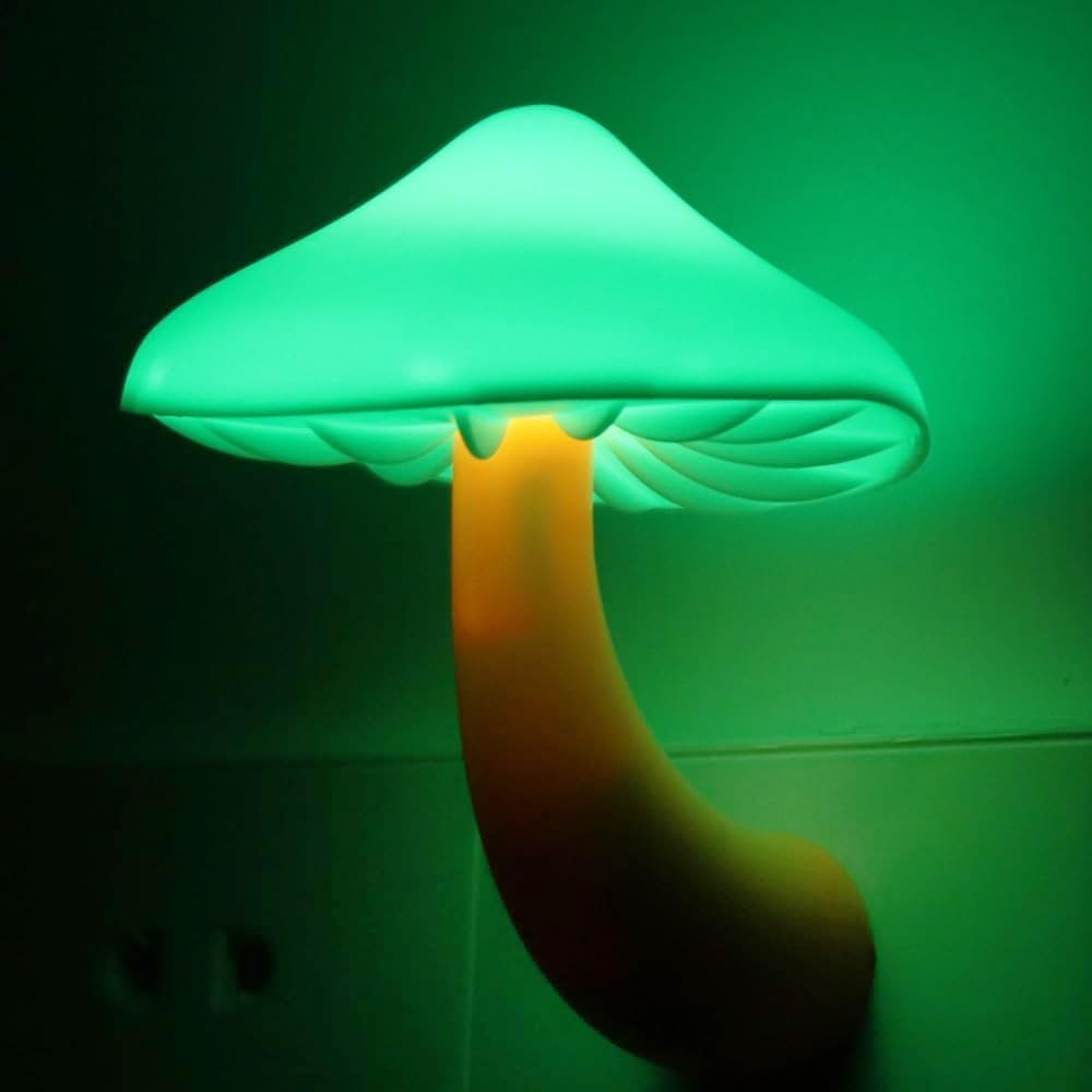 AUSAYE 5 Pack Sensor LED Night Lights Plug in Wall Lamp Mushroom Night Light for Adults Kids NightLight for…