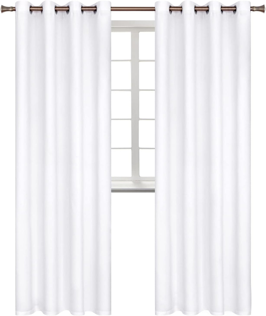 BGment Blackout Curtains - Grommet Thermal Insulated Room Darkening Bedroom and Living Room Curtains, Set of 2 Panels (52 x 108 Inch, Pure…