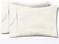 TEXAS LINEN CO. 100% Egyptian Cotton Pillow Cases Set of 2, Texan Talkin' Damask 600 Series Standard/Queen Pillowcase for Sleeping (Ivory…