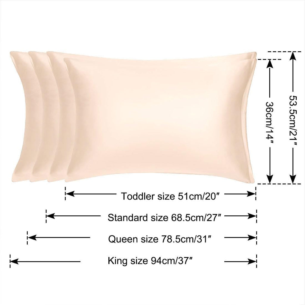 uxcell King Satin Pillowcase with Zipper, Super Soft and Luxury, Silky Pillow Cases Covers Set of 2, 21"x37", Caramel
