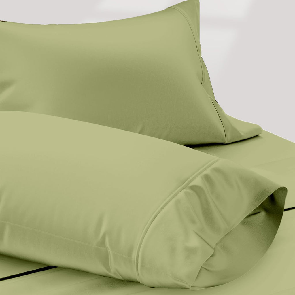 TEXAS LINEN CO. 100% Egyptian Cotton Pillow Cases Standard/Queen Size Set of 2 - Luxury 1200 Series Star Sleepin' Collection Pillow Cases…