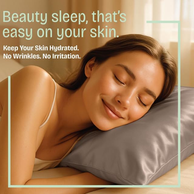 Blissford Satin Pillowcase with Zipper, for Hair and fabric comfort, Feels Soft and Cool Like a Silk Pillowcase, Satin Pillow Cases 2…