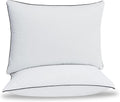 Down Pillows Breathable Cotton Shell Cover, Luxury Hotel Collection Bed Pillows for Sleeping, Fluffy Soft Medium Firm Down Fiber Pillows…