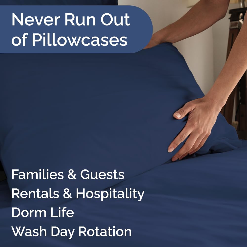 King Pillow Cases Set of 6 - Ultra Soft Hotel Quality Pillowcase Covers - Comfy. Cozy & Wrinkle Free - Shrink, Stain and Fade Resistant…