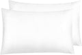 Ntbay Zippered Satin Pillow Cases for Hair and Skin, Luxury Queen Hidden Zipper Pillowcases Set of 2, 20x30 Inches, Pure White 30 Inches Wh…