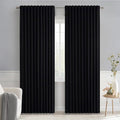 Miulee Black Back Tab Blackout Curtains 84 Inch Length 2 Panels Set for Living Room Bedroom, Halloween Rod Pocket/Pinch Pleat Thermal Insul…