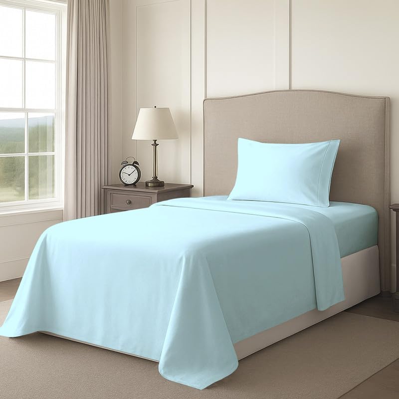 Pizuna Twin Sheet Set 100% Luxury Cotton 800 Thread Count Soft Sateen Weave Breathable Hotel Quality Cooling Bed Sheets Twin Size Bedding S…