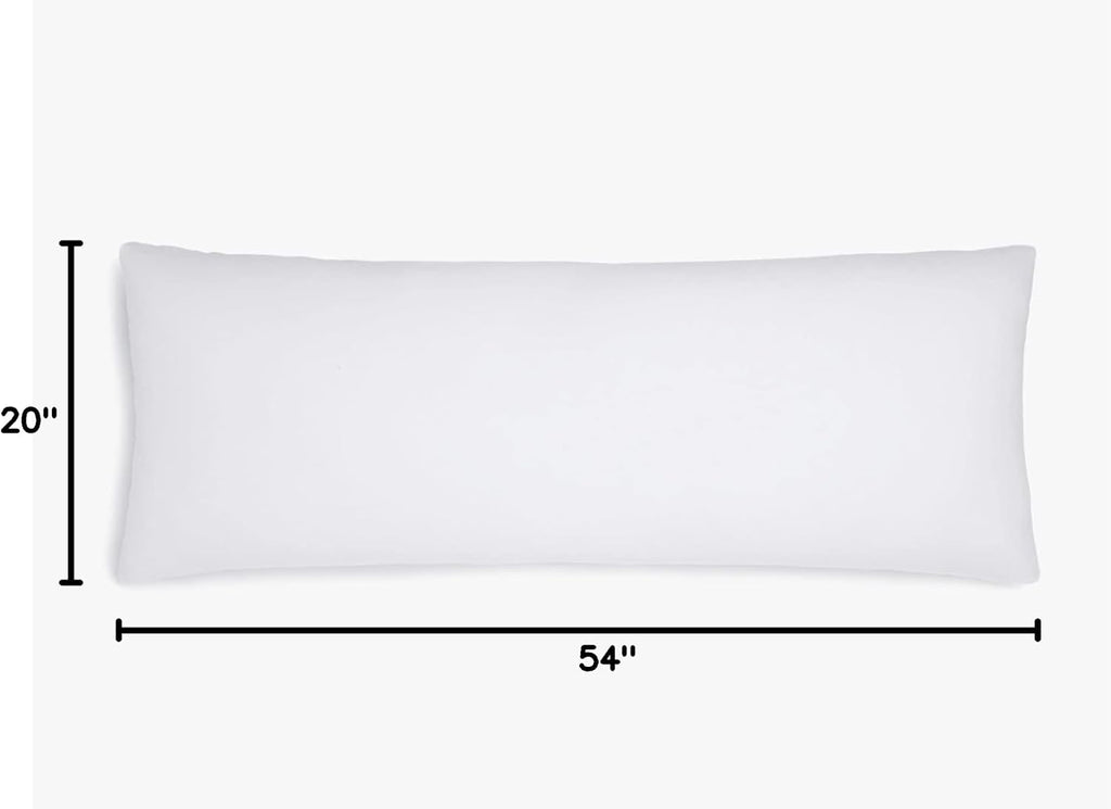 White Goose Feather and Down Body Pillow – Pillows Size 20 Inches x 54 Inches