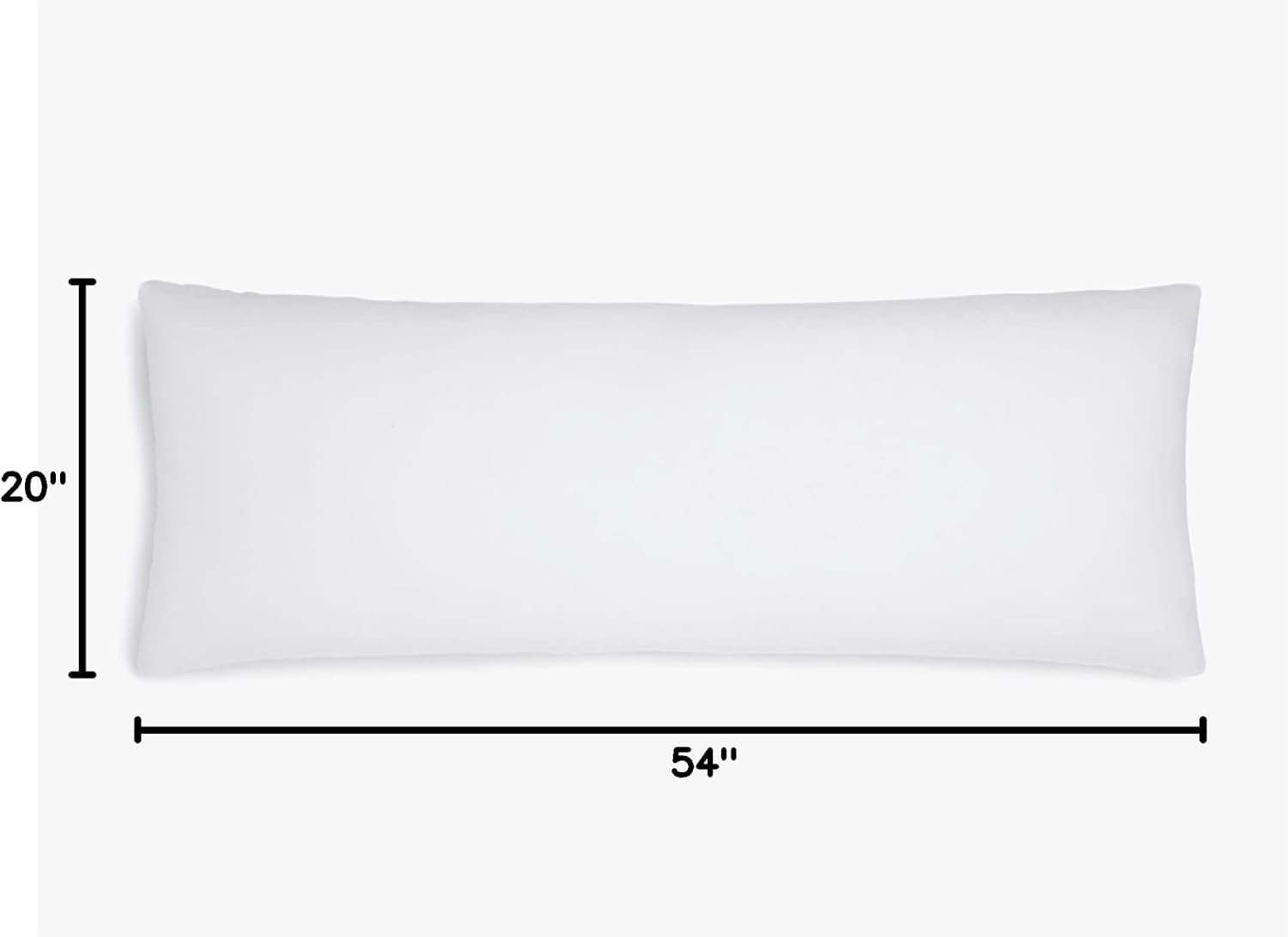 White Goose Feather and Down Body Pillow – Pillows Size 20 Inches x 54 Inches