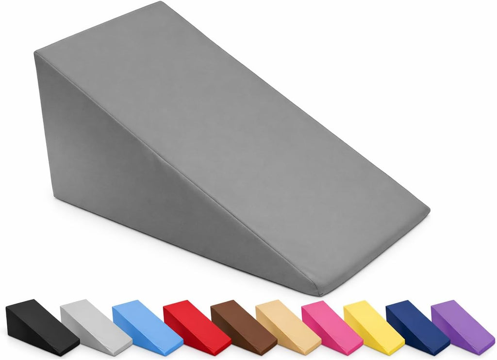 MoonRest ® Bed Wedge Cover Pillow case Protector with Easy On/Off Zipper, Breathable & Machine Washable (24" X 24" X 10", Smoky) Cotton