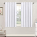 H.VERSAILTEX White Curtains Thermal Insulated Window Treatment Panels Room Darkening Privacy Assured Drapes for Living Room Bac…