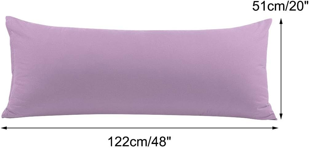 PiccoCasa Body Pillow Pillowcase with Zipper Closure, 110 GSM Brushed Microfiber Body Pillow Cover, Soft Long Pillow Cases for Body Pillows…