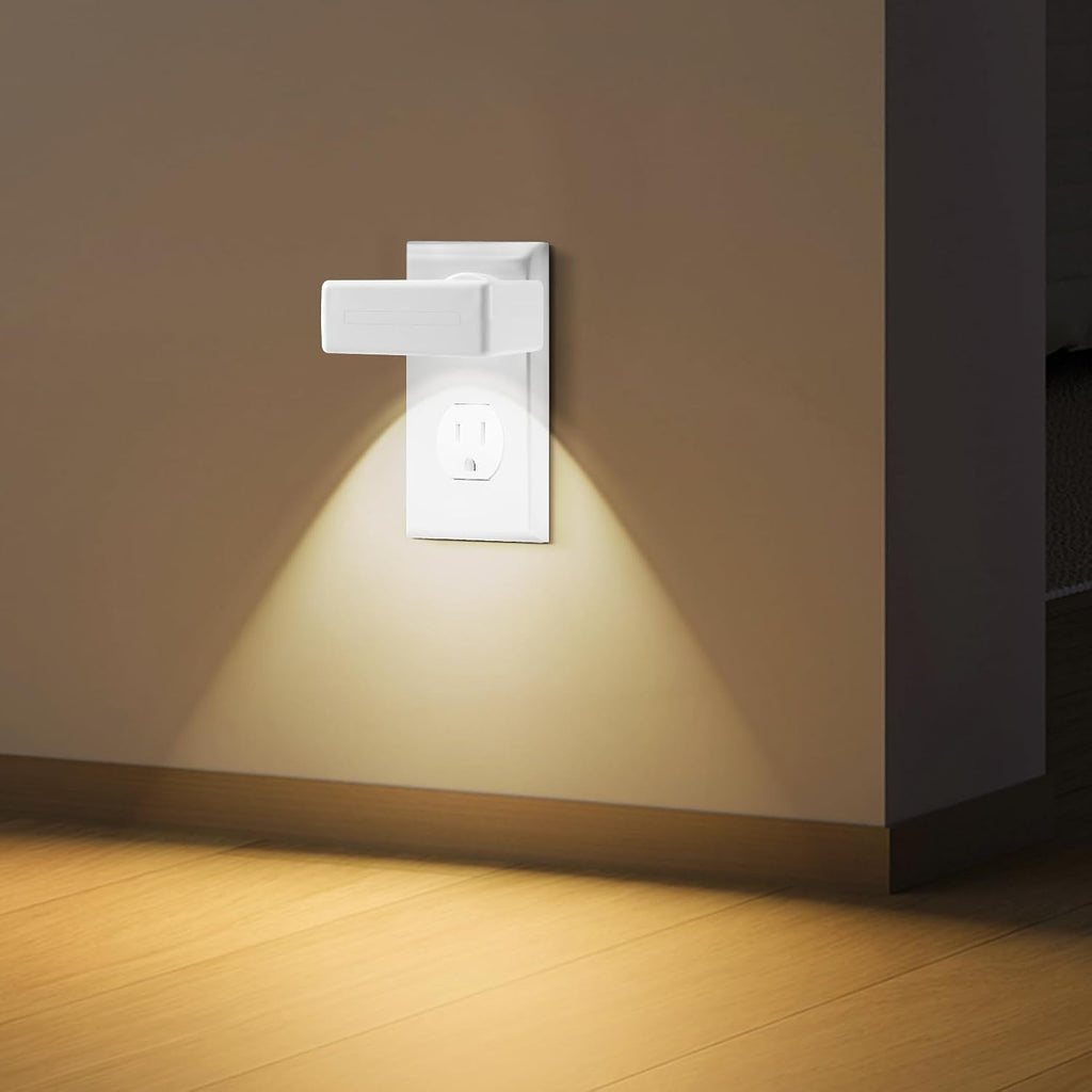 4 Pack Night Light Plug in Wall with Adjustable Direction, Dusk to Dawn Auto On/Off with Light Sensor, Soft White 2700K 100LM, Nightlight…