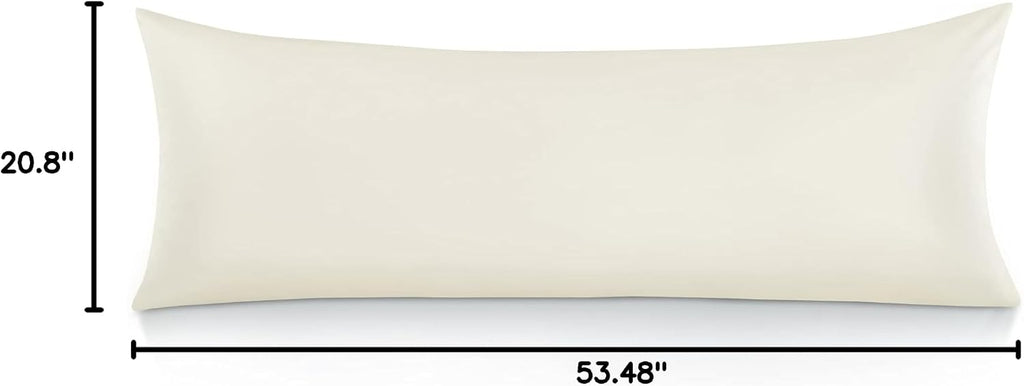 Oubonun 100% Cotton Body Pillowcase - 800 Thread Count/21x54, Moisture Absorbent and Breathable, Hotel Body Pillow Cover for All Seasons, C…