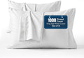 1000 TC Pillowcases Set of 4 100% Egyptian Cotton Pillow Cases with Long Staple Cotton & Sateen Weave, Silky Soft Hotel Like Bed Pillow…