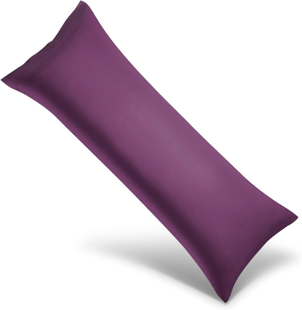 WishSmile Body Cooling Pillowcase Long Pillow Case Breathable Cool Silky Soft Rayon Derived from Bamboo Fabric, Hair and Skin Friendly, Dar…