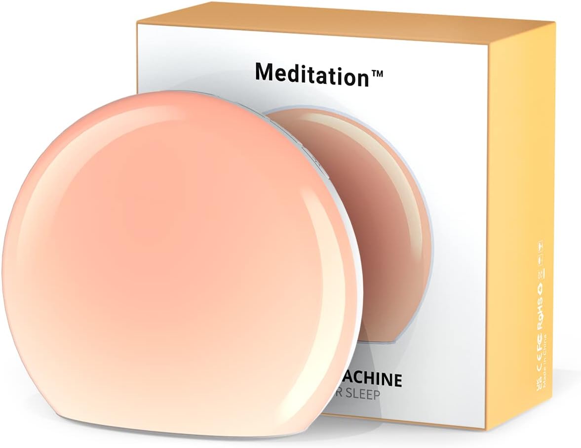 Meditation White Noise Sound Machine with 30 Soothing Sounds 12 Colors Night Light 10 Brightness Levels 32-Level Volume Control 4 Timers…