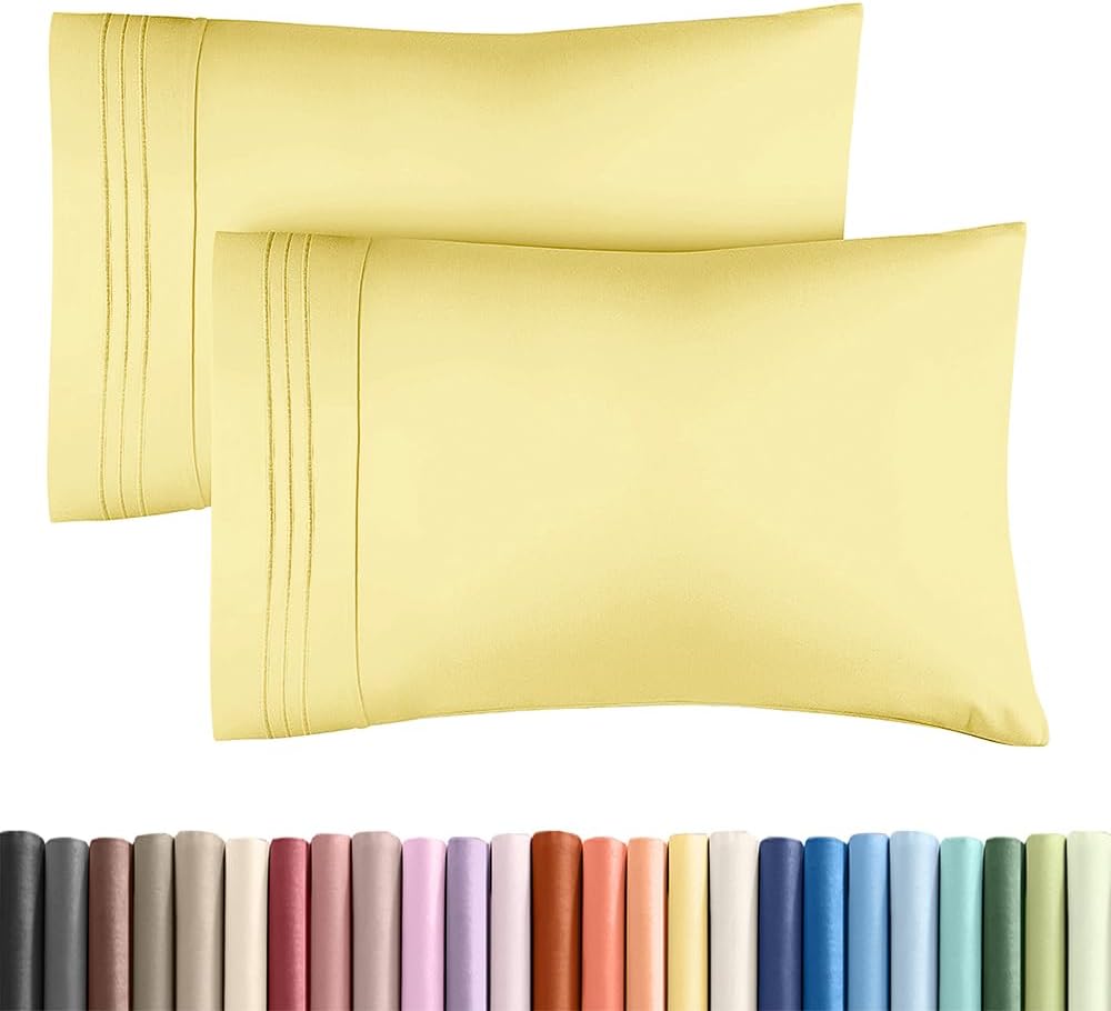 Standard Pillow Cases Set of 2 - Ultra-Soft Hotel Quality Pillowcase Covers - Comfy & Wrinkle Free - Stain and Fade Resistant - Machine…
