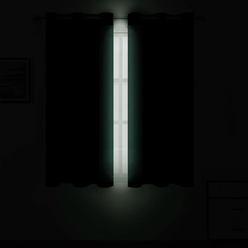 Lemomo Blackout Curtains 66 x 54 Inch Long Dark Green Curtains Set of 2 Panels Room Darkening Curtains for Bedroom and Living Room 54 Inch…