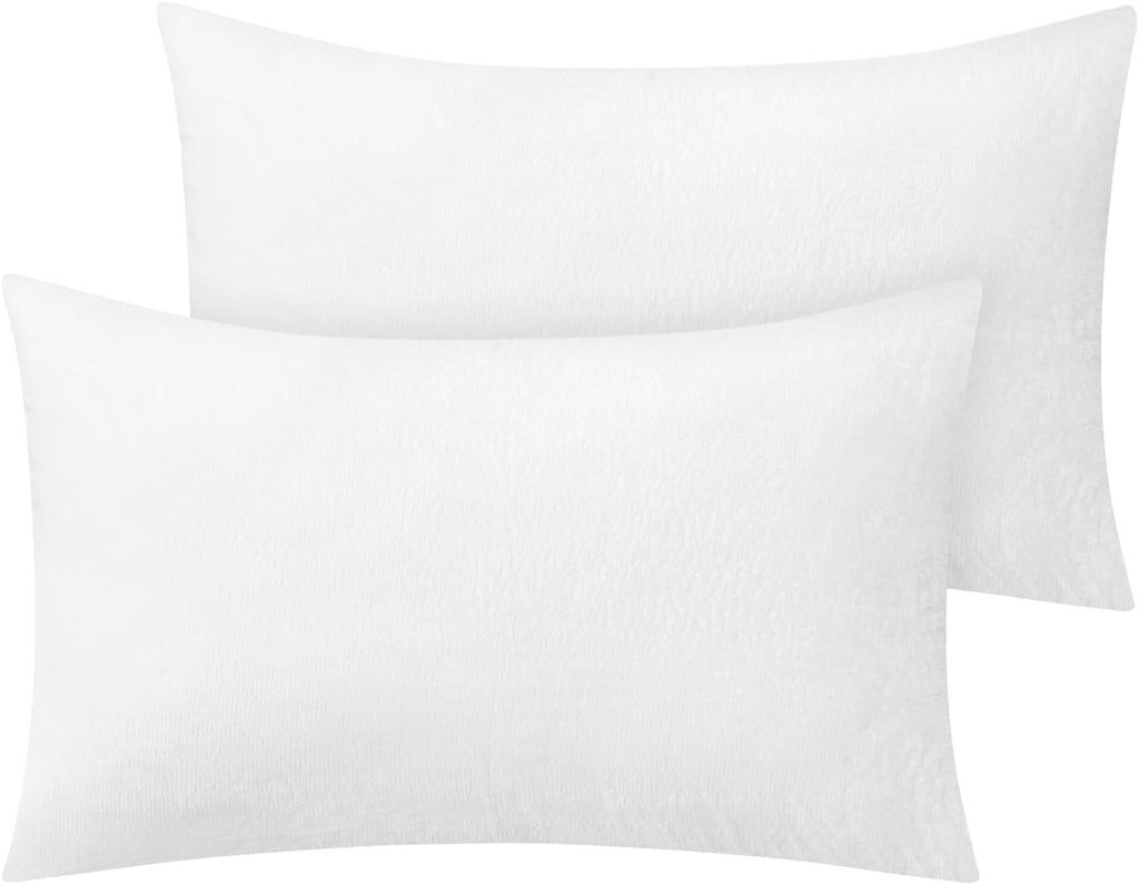 Bedelite Flannel King Size Pillow Cases Set of 2, Super Soft Fleece Pillowcases with Zipper for Bedroom, Sofa, Couch, Luxury Cozy Fuzzy Velv…