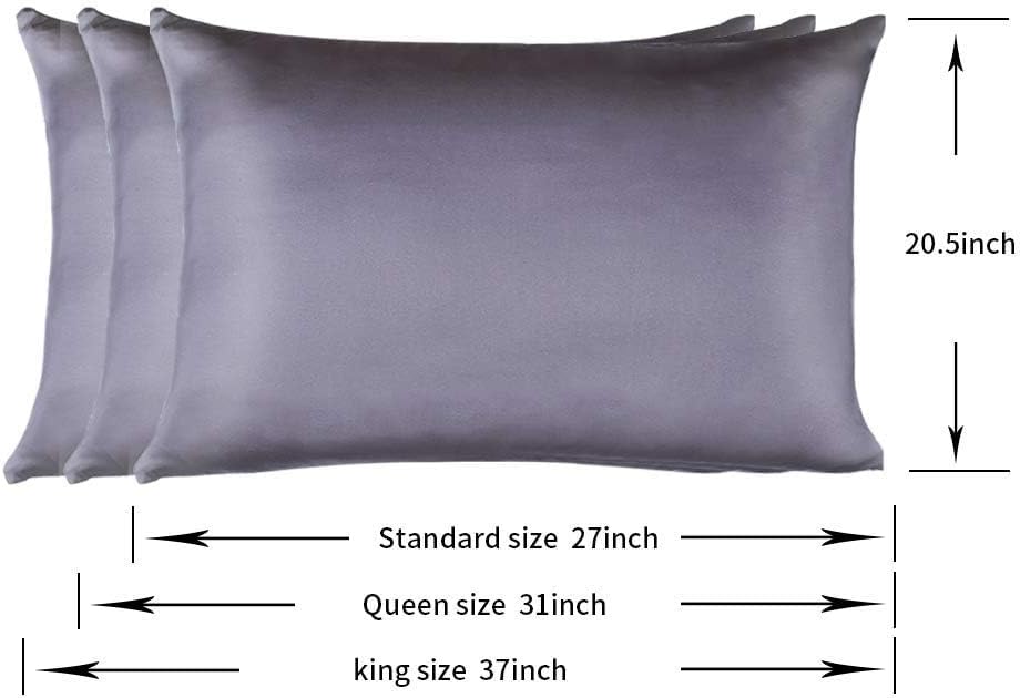 Jocoku 100% Mulberry Silk Pillowcases Set of 2 for Hair and Skin and Super Soft and Breathable Queen Size Nature Silk Pillowcases (Queen…