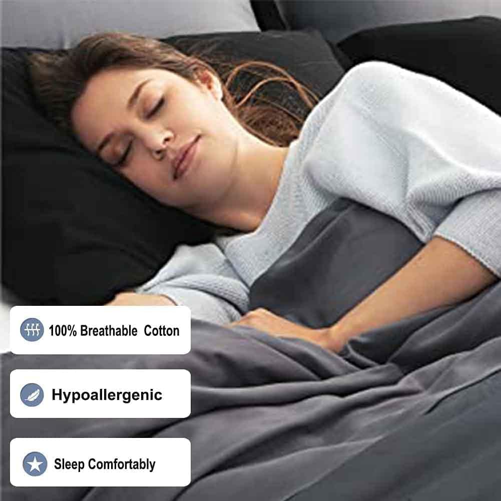 ShunjieHome Pillow Protector Standard Size 100% Egyptian Cotton Pillow Covers, 400 Thread Count Sateen Weave Cooling Pillow Cases with Zipp…