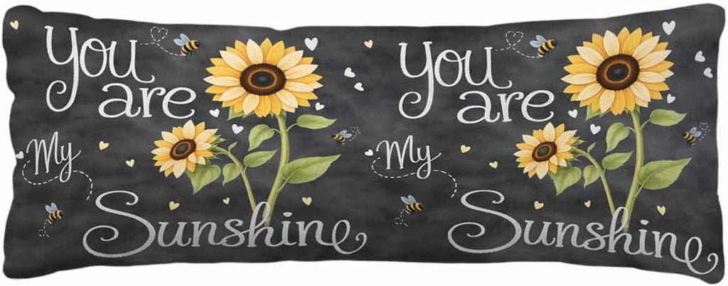 Rgaienmelw You Are My Sunshine Long Body Throw Pillow Covers 20x60 Inches, Rectangle Decorative Pillowcase with Zipper, Yellow Sunflow…