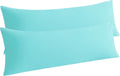 Ntbay Body Pillow Cases Set of 2, 2 Pack Brushed Microfiber 20x54 Pillow Cases, Soft, Wrinkle, Fade, Stain Resistant Aqua Pillow Cases with…