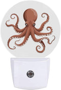 Octopus Plug in Night Light Auto Light Round Lamps Energy Saving Gift for Women Men Friends