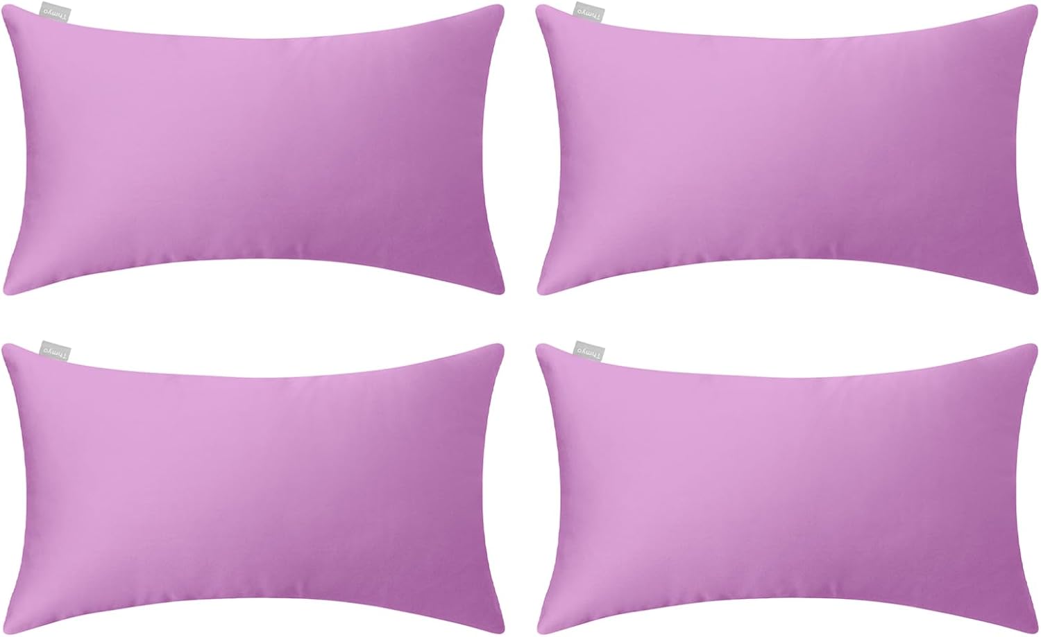 Thmyo 4-Pack 100% Cotton Lumbar Comfortable Solid Decorative Throw Pillow Case Rectangle Cushion Cover Pillowcase Sublimation DIY Throw Pil…