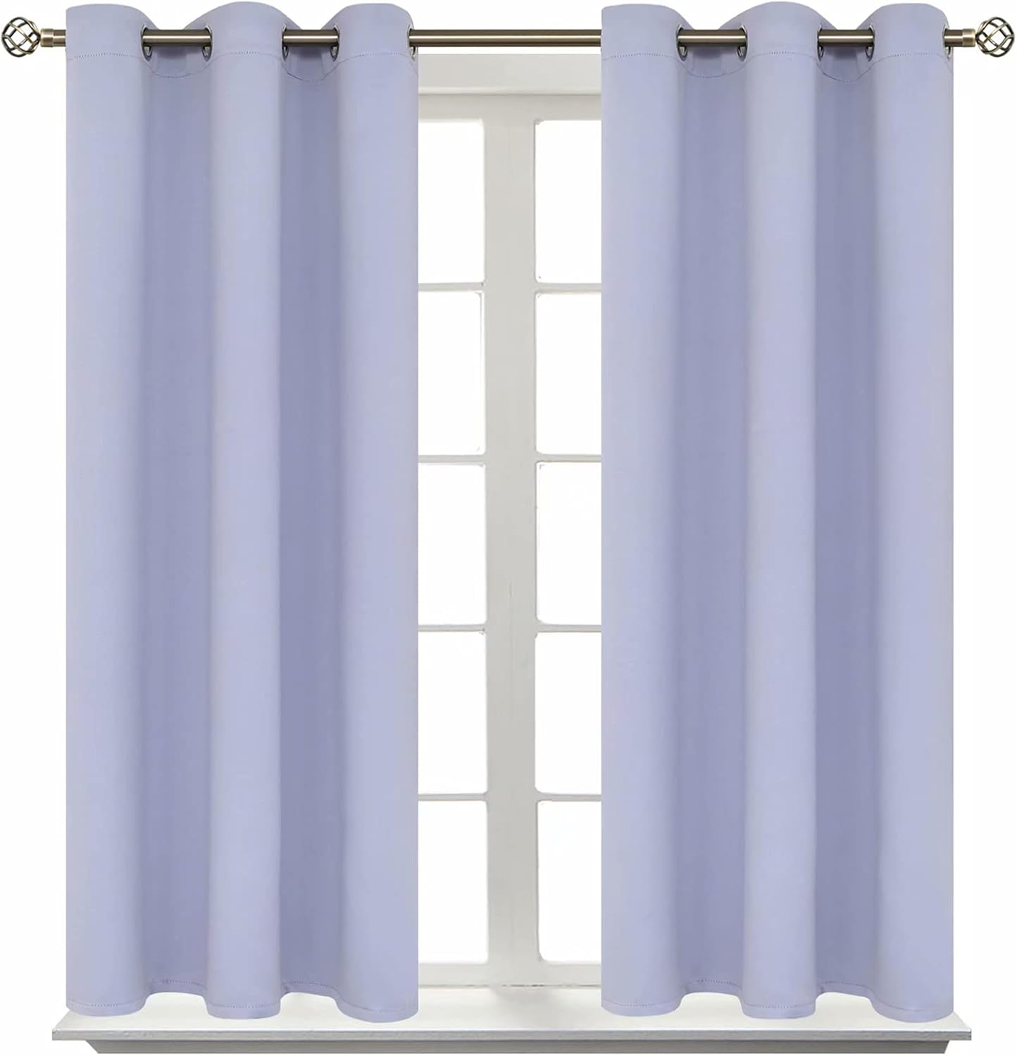 BGment Room Darkening Curtains 45 Inches Long - Grommet Thermal Insulated Drapes Window Treatment Curtains for Bedroom, 2 Panels, 38 x 45 I…