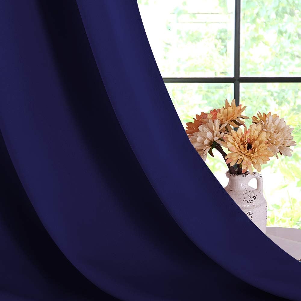 NICETOWN Living Room Blackout Curtain Panels, Window Treatment Energy Saving Thermal Insulated Solid Grommet Blackout Drapes/Draperies (1…