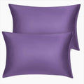 uxcell King Satin Pillowcase with Zipper, Super Soft and Luxury, Silky Pillow Cases Covers Set of 2, 21"x37", Purple